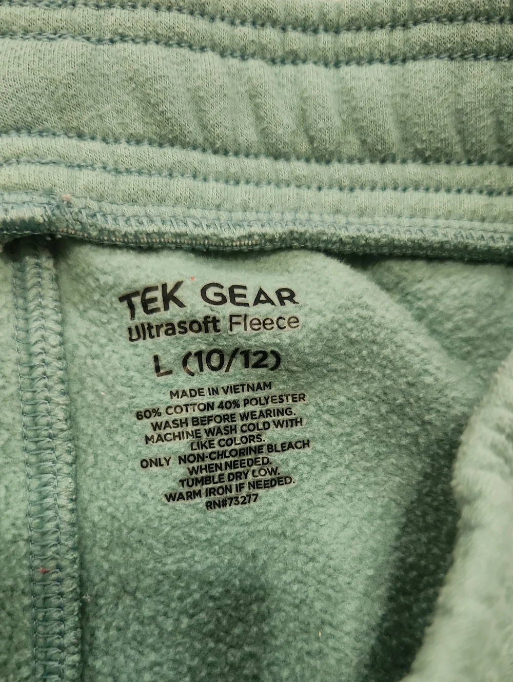 Tek Gear Ultrasoft Fleece Girls Large 10/12 Sweatpants Green In Color